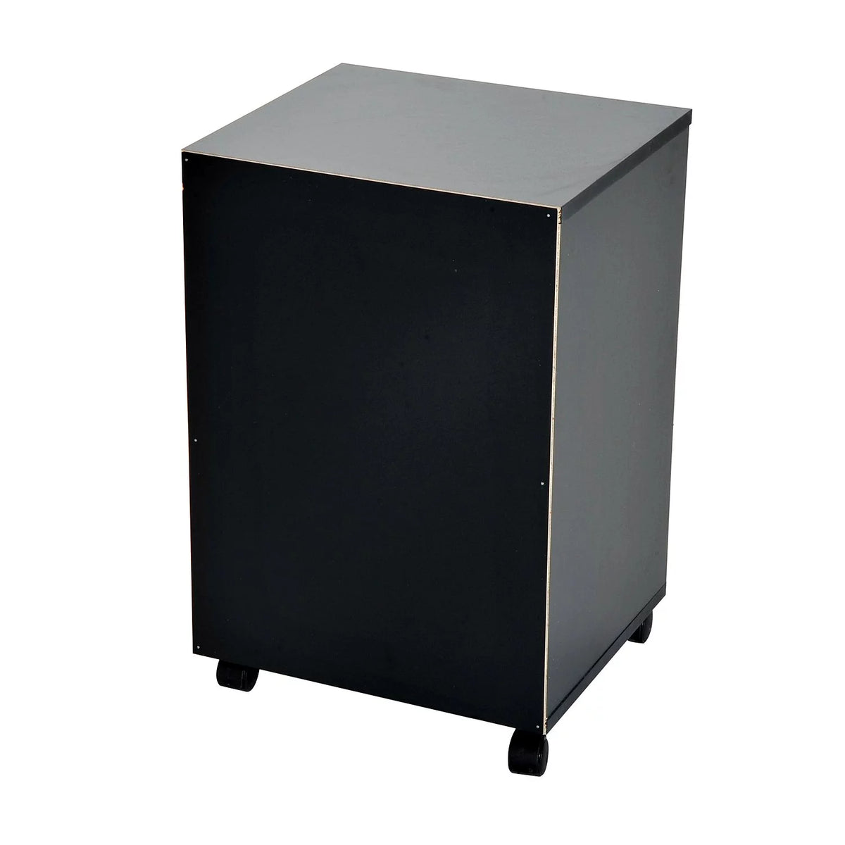 24" Rolling End Table Cart Nightstand Organizer, Black R486659