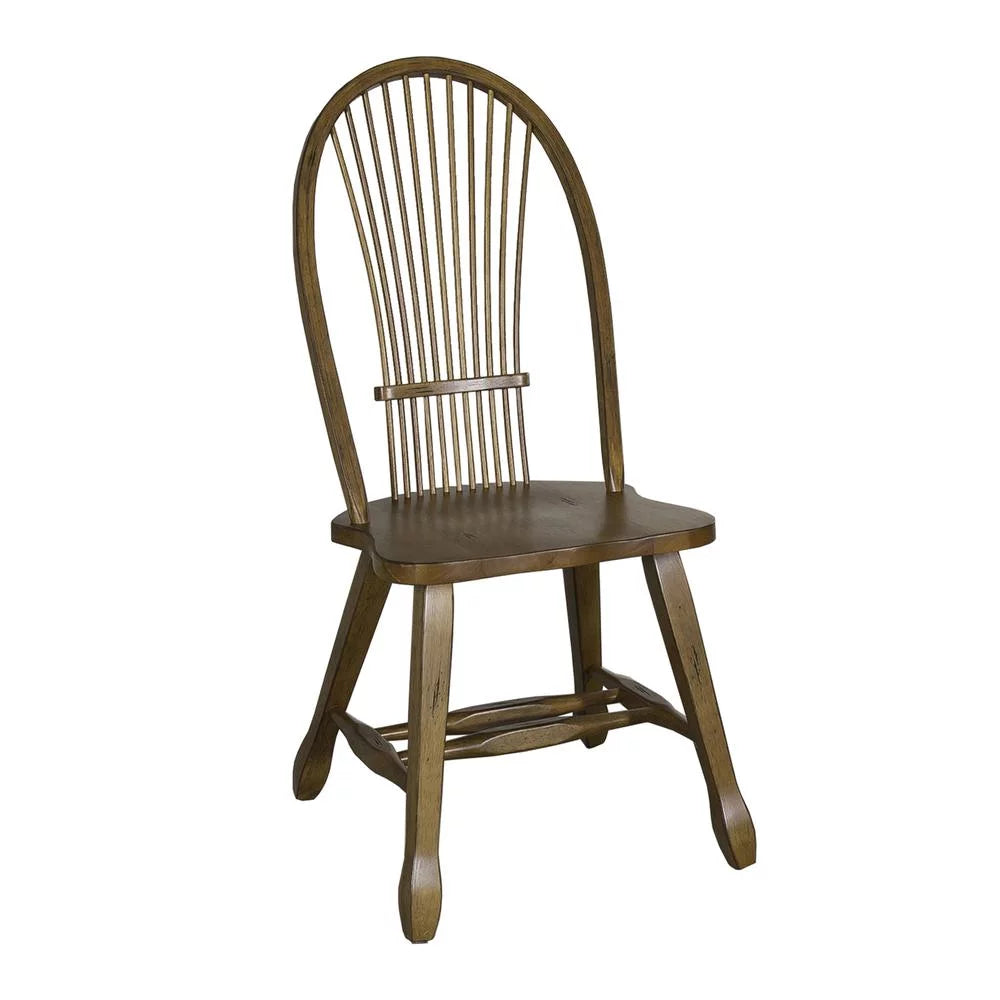 Brown Oak Side Chair Set of 2 F286