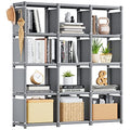 Black 12 Cube Metal Bookcase Z119726