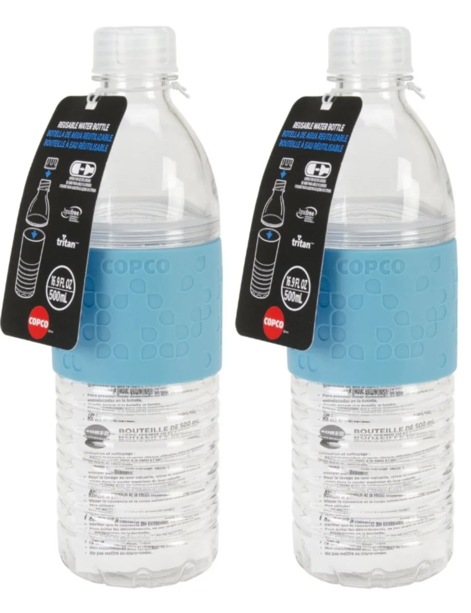 Light Blue 16.9 Ounce Reusable Water Bottle -2 Pack- R59898