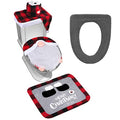 Set of 5 Toilet Seat Cover and Rug Set R1498