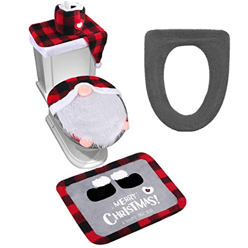 Set of 5 Toilet Seat Cover and Rug Set R1498