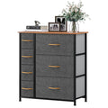 Gray Metal Fabric Wood Drawer Chests T23661