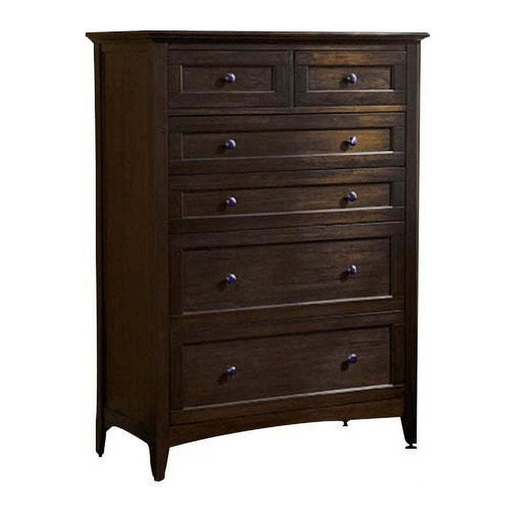 6 Drawer Dark Mahogany Chest Y562