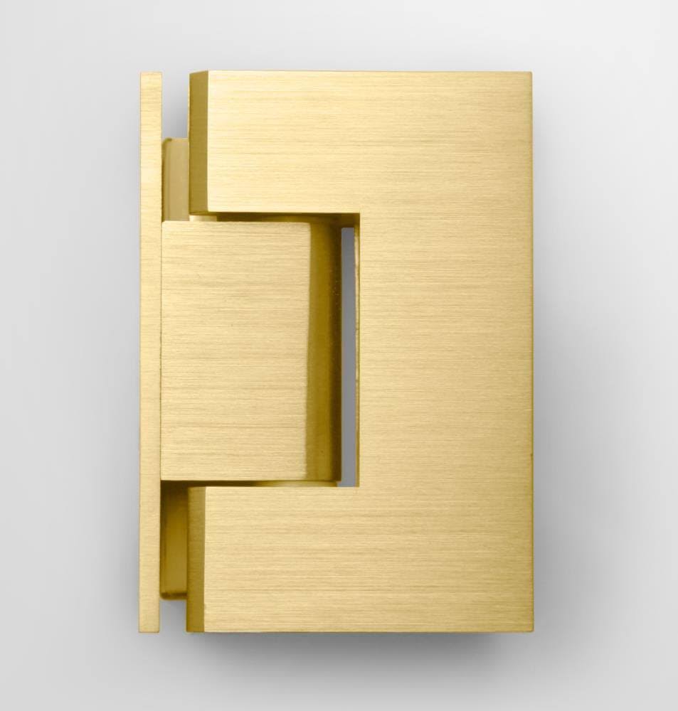Frameless Shower Door Wall Hinge Satin Brass in Gold X358