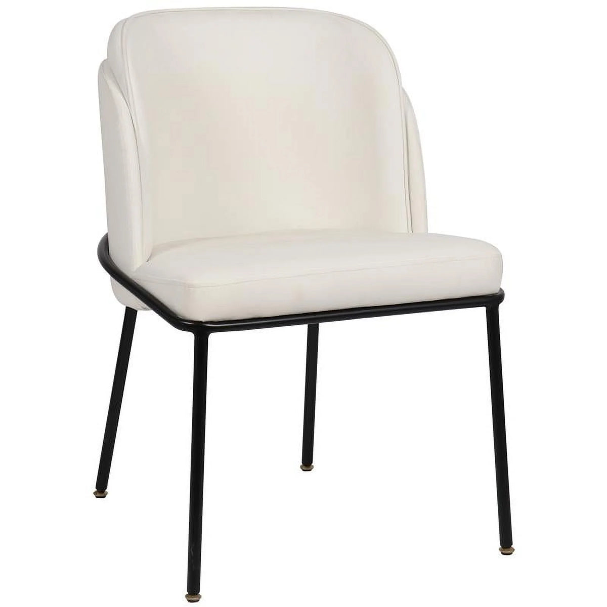 White Vegan Leather Dining Chair Q677459
