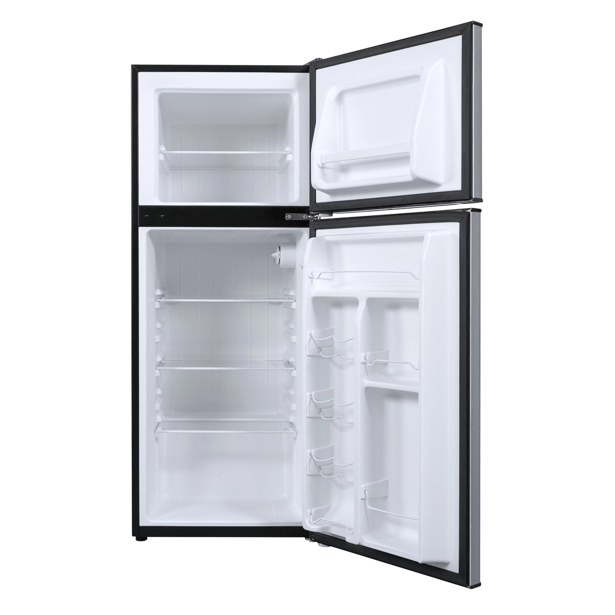 Stainless Steel Two Door Mini Refrigerator with Freezer W707