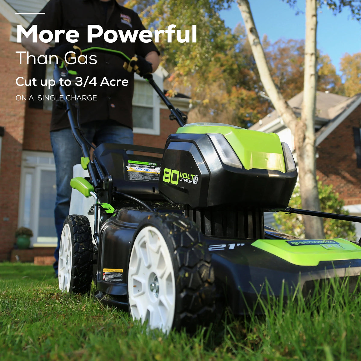 80V 21 Self Propelled Mower 5Ah Battery & Charger O654445