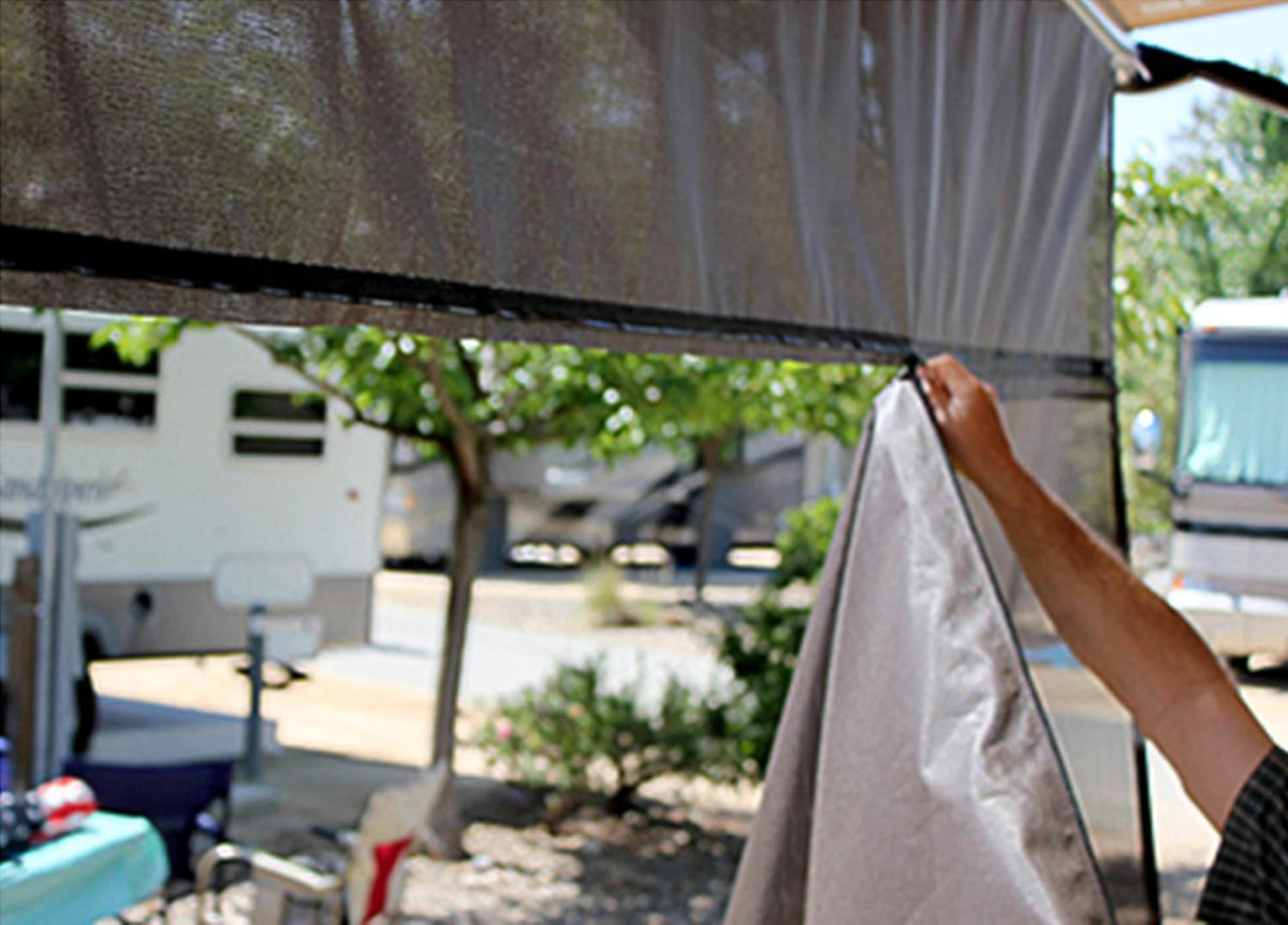 Black 13' x 9' Drop RV Awning M2522