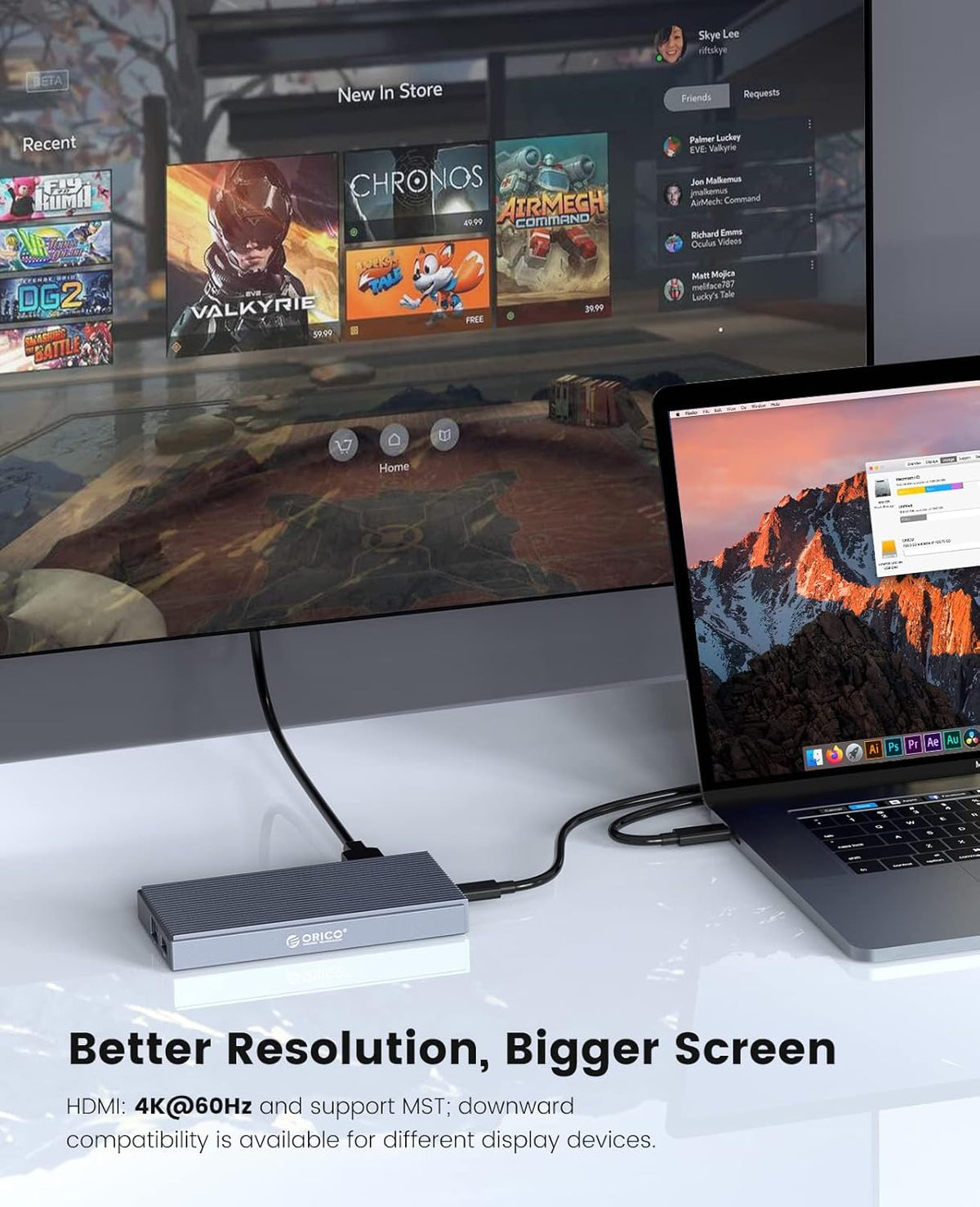 9-in-1 USB-C Hub with M.2 NVMe SSD Case O203
