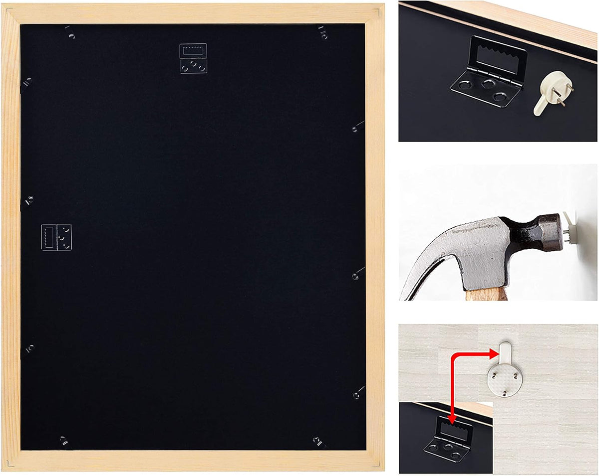 Solid Wood 16x20 Poster Frame 3 Pack Black P53143