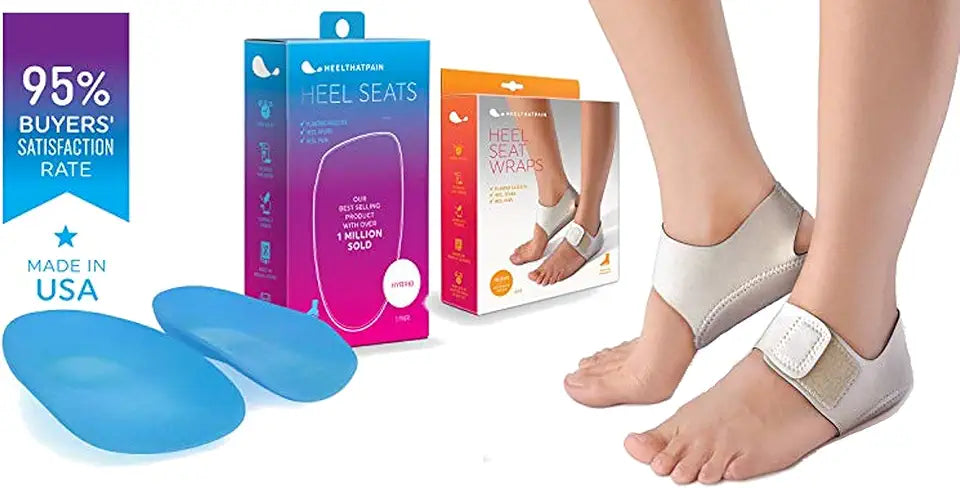 XL Plantar Fasciitis Insoles and Heel Wraps Q6697