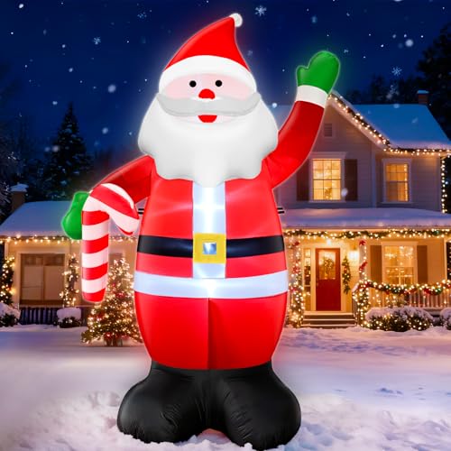Giant Christmas Inflatables Santa Claus with Built-in LED Lights H1921