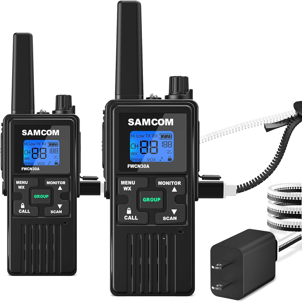 Rechargeable Handheld Two Way Radio 22 Channels 2 Packs Z60927