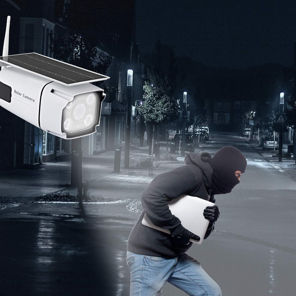 Solar Powered Wireless Security Camera 2.4Ghz WiFi IP CCTV Camera B1257
