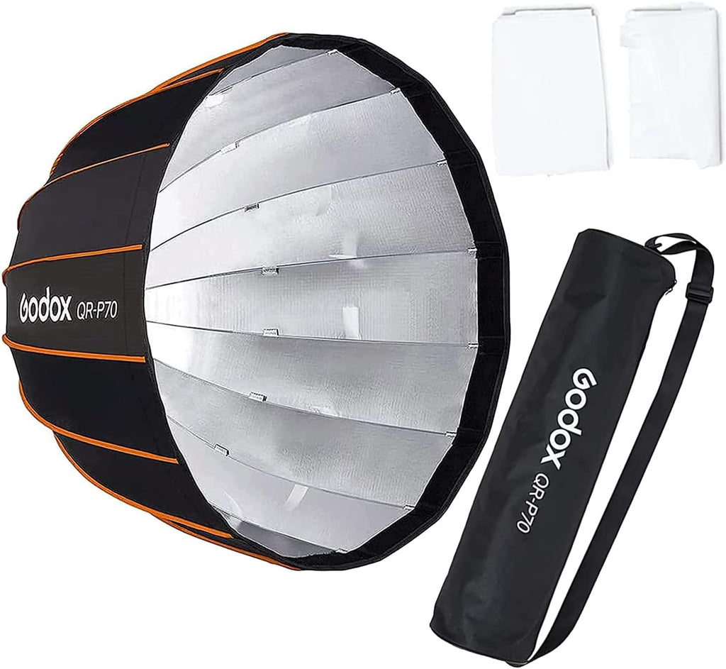 47 Inch Parabolic Softbox Bowens Mount with Diffuser and Carrying Bag O504548