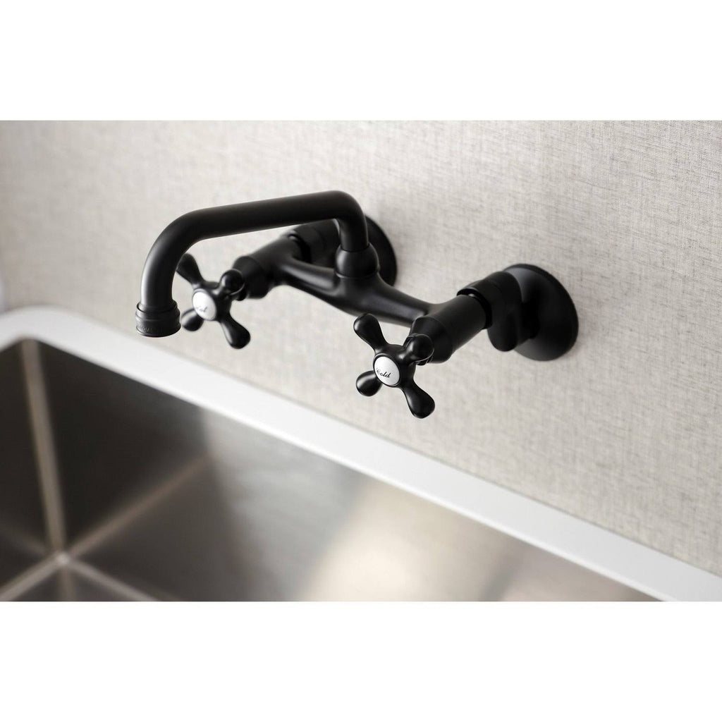 Polished Nickel Two Handle Wall Mount Kitchen Faucet K201305