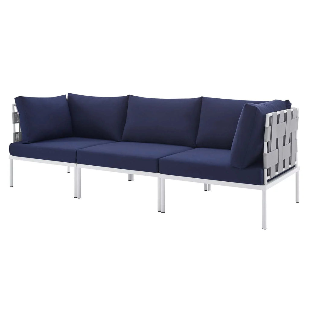 Grey Blue Navy Modern Outdoor Lounge Sofa A5061