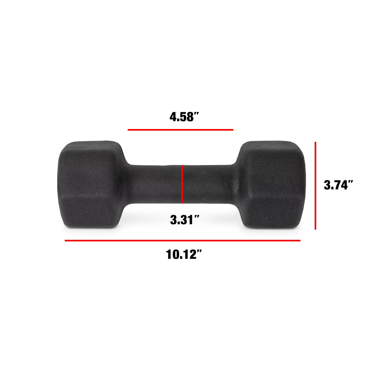 1lb Black Neoprene Dumbbell Pair Q208883