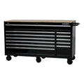 66 in. W 24 in. D 12-Drawer Heavy-Duty Mobile Workbench in Black Q297490