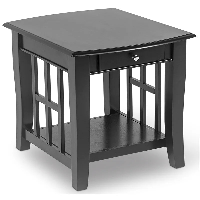 Black Storage End Table K7403