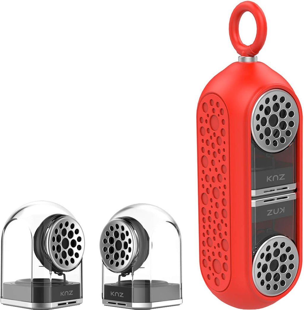 Portable Bluetooth True Wireless Speakers with Magnetic Connectable Base, Gray, Pack of 2 K8967