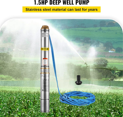 1.5 HP Stainless Steel Submersible Well Pump 24GPM G574847