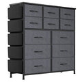 12 Drawer Fabric Dresser with Wood Tabletop S4586