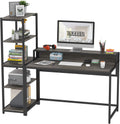 Computer Desk with 5 Tier Shelves 47 Inch White H834