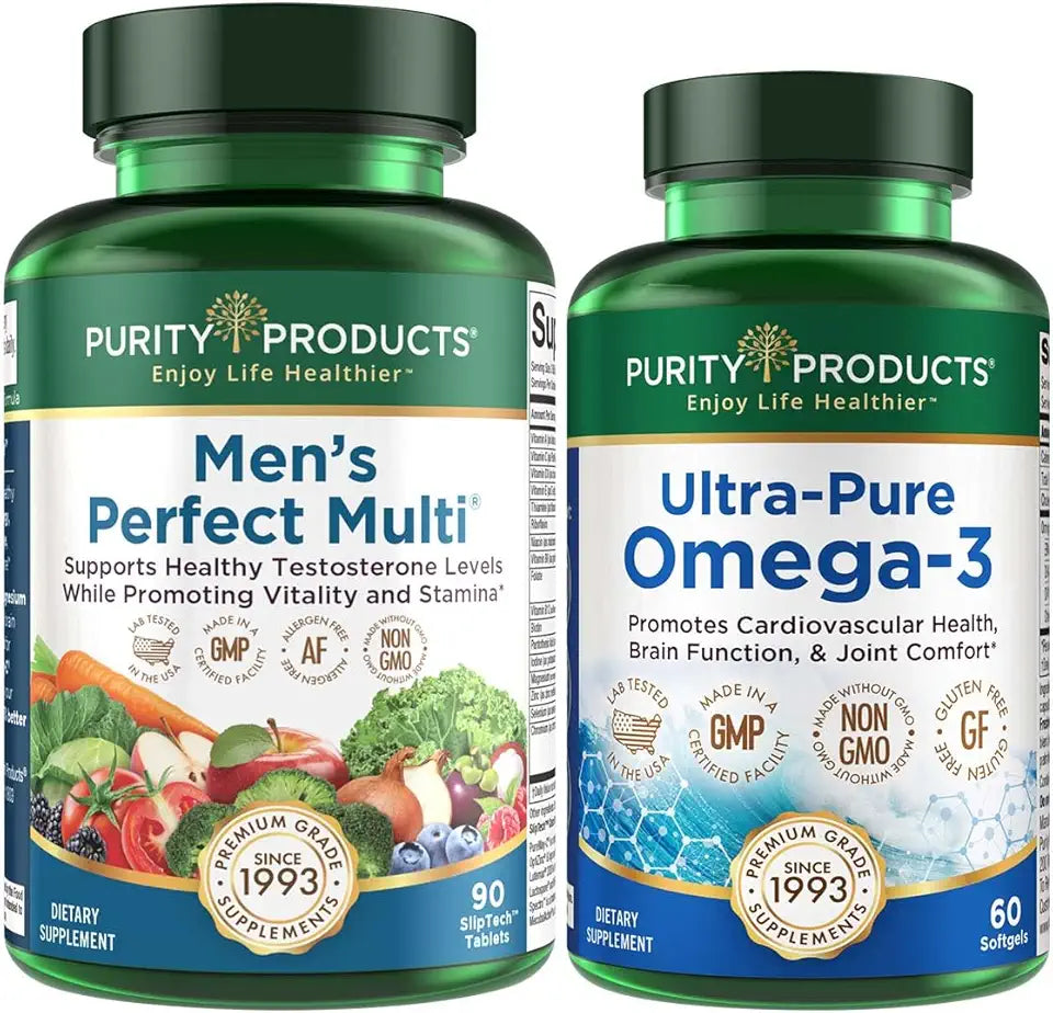 Men's Multivitamin and Omega-3 Fish Oil 30 Day Supply Q634