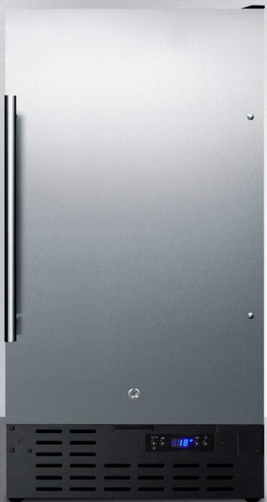 18" Wide Built-in Undercounter All-refrigerator with Stainless Steel Door, Black Cabinet, Digital Thermostat, Automatic Defrost and Front Lock H570759