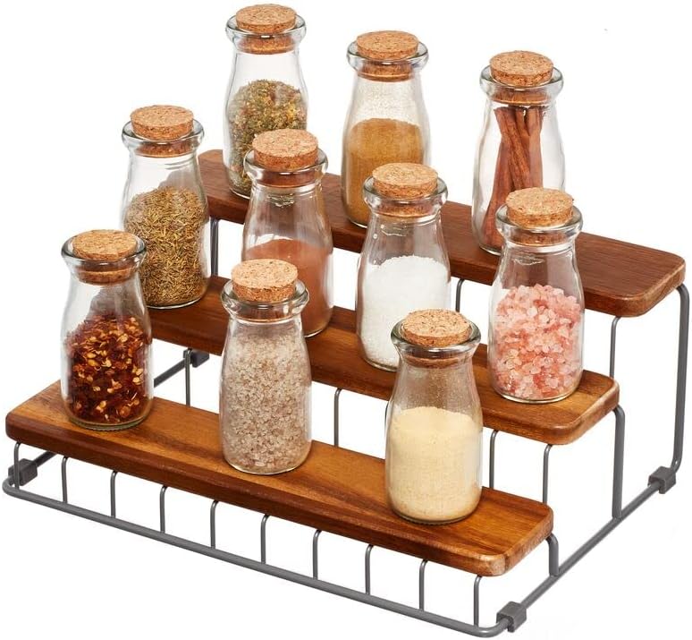 Acacia Wood and Wire Serving Tray, 14.5 x 7.5 x 3.2 D32028