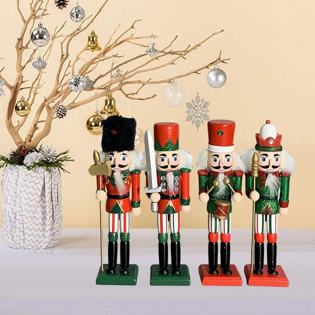 Wood Nutcracker Soldier Model Decorative Ornament T3067