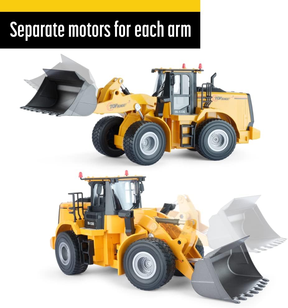 2.4Ghz RC Construction Tractor with Metal Shovel, Pack of 2 O9743