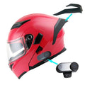 Glossy Pink Modular Full Face Motorcycle Helmet T3704