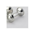 Silver Pewter Beaded Dumbbell Rattle T181848