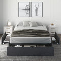 Upholstered Queen Size Bed Frame with 3 Drawers N618