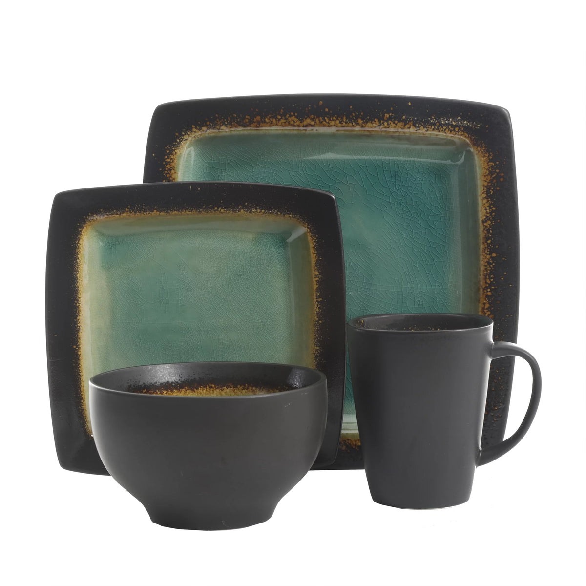 16-Piece Turquoise Dinnerware Set A3868