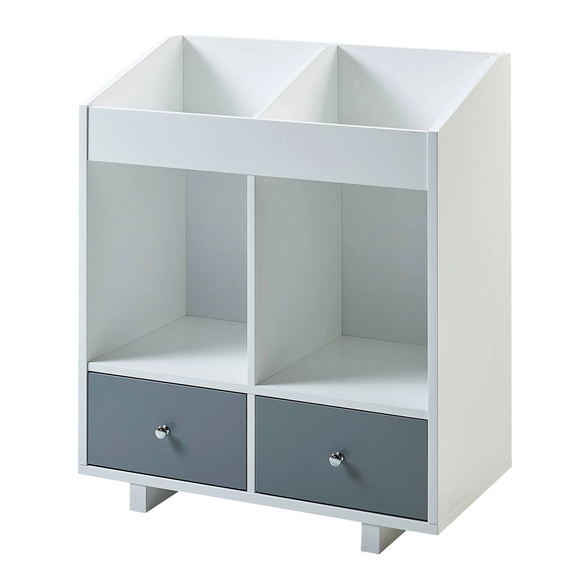 White/Grey 2 Section Storage Stand I17194