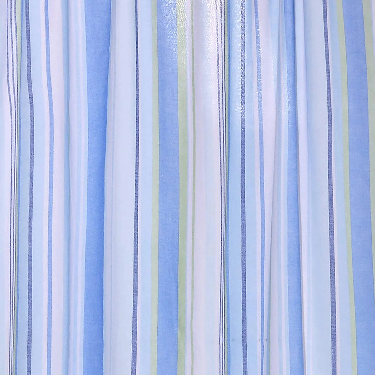 Striped Coastal Fish Drape Panel in Blues and Greens U76069