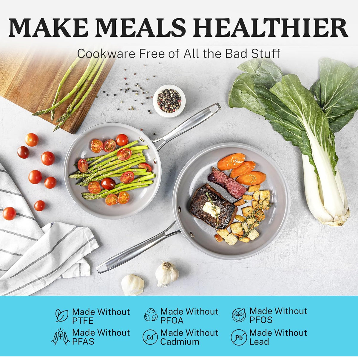 20 Piece Nonstick Ceramic Cookware Set N344838