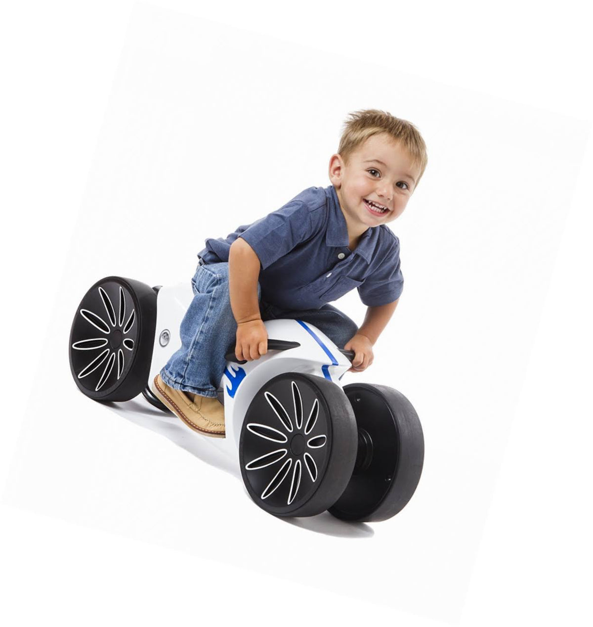 White/Blue Ride-On Bike I256