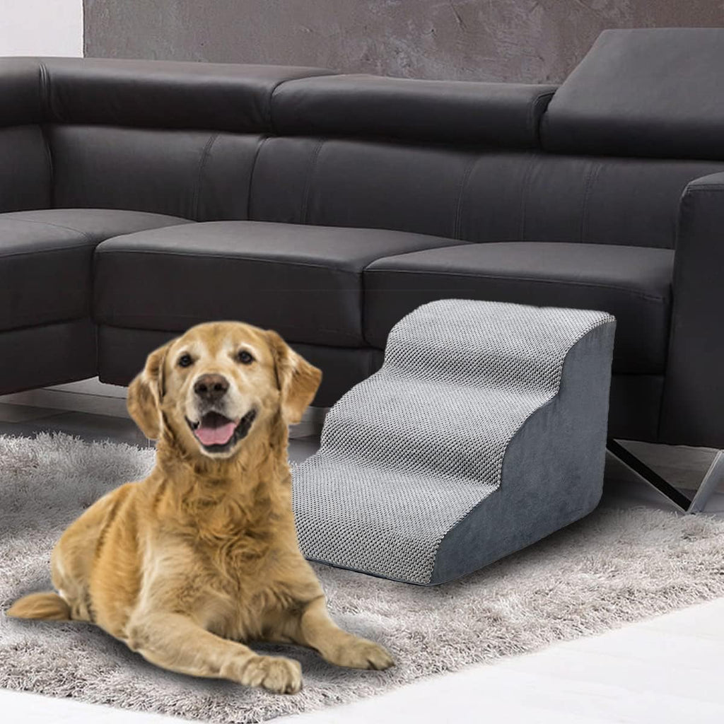 3 Tiers Non-Slip Foam Dog Ramp Stairs for Sofa W4983