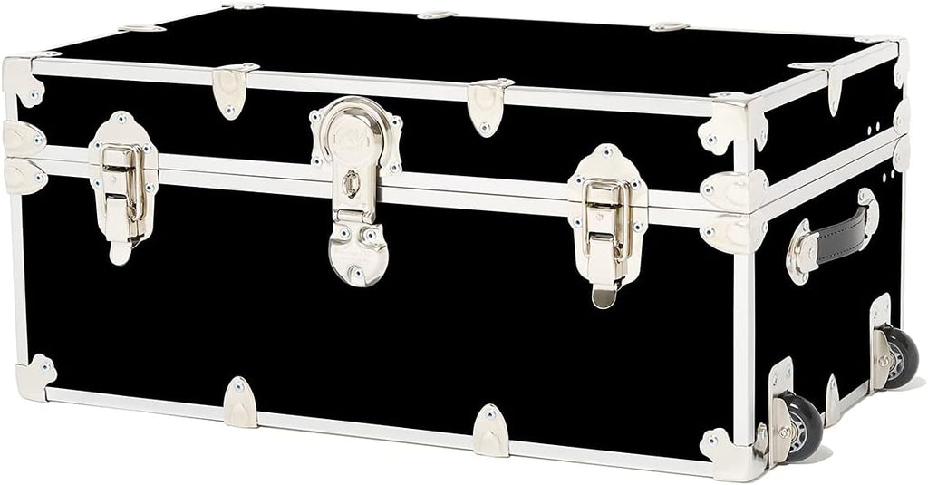 Large Armor Roller Trunk with Mounted Wheels 32x18x14 Black R277306