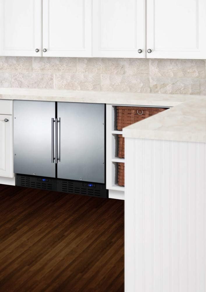 18" Wide Built-in Undercounter All-refrigerator with Stainless Steel Door, Black Cabinet, Digital Thermostat, Automatic Defrost and Front Lock H570759
