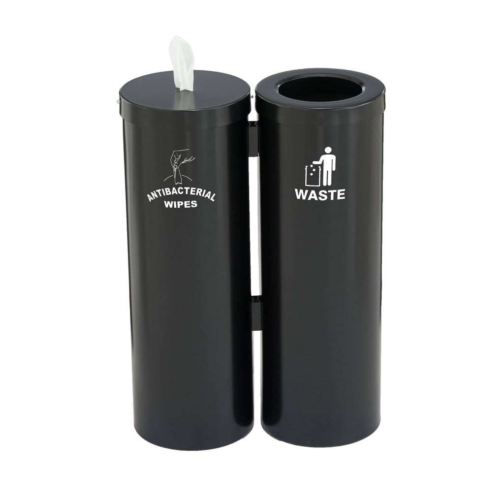 Antibacterial Wipe Dispenser and Garbage Can P9114