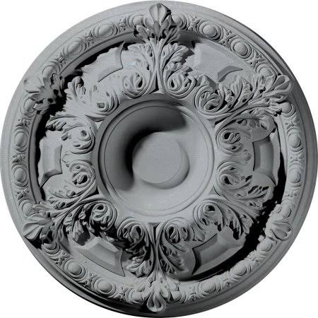 19 inch Granada Ceiling Medallion Hand-Painted Flash Blue Gray J947