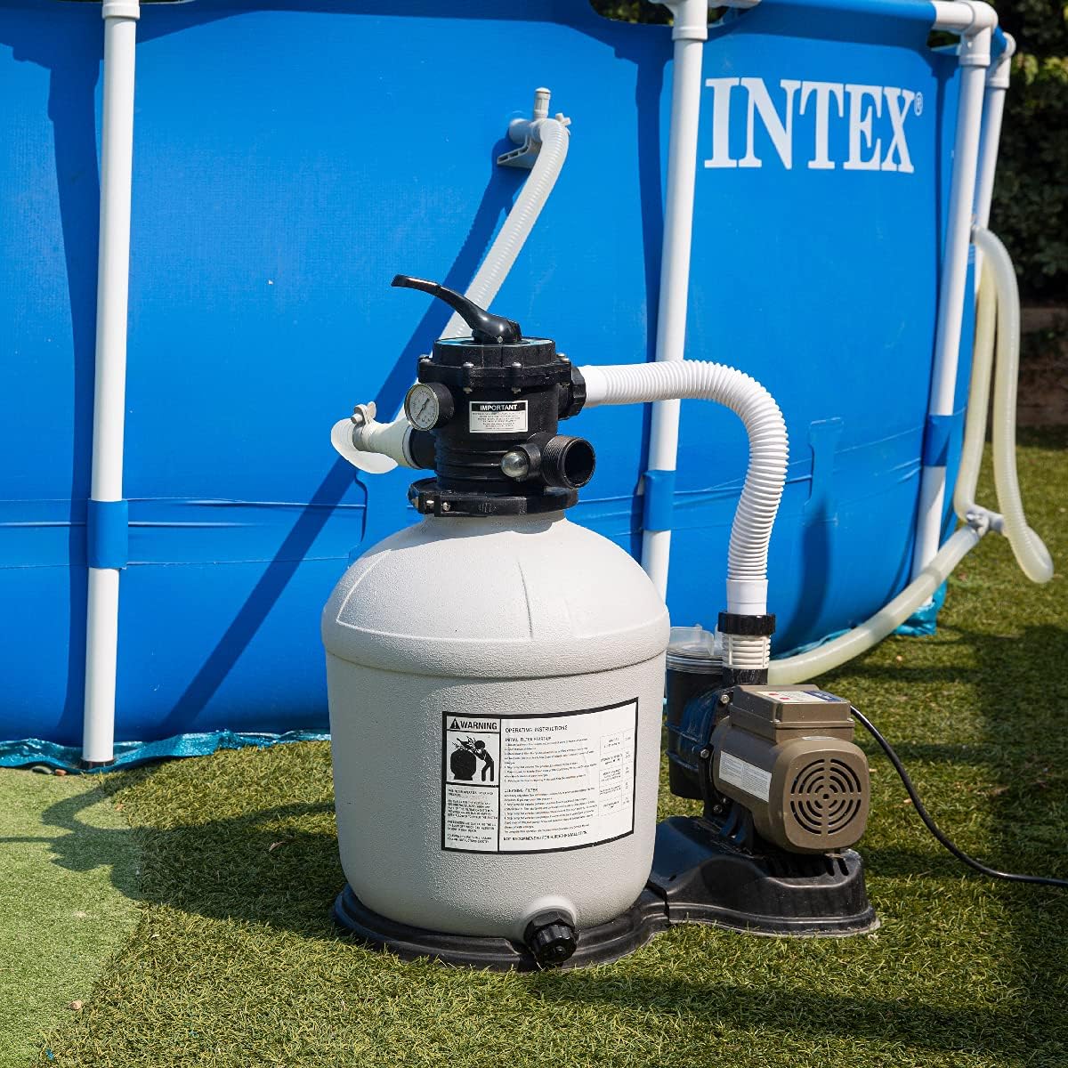 16" Sand Filter 3/4 HP Pool Pump with Timer Above Ground Pool Set K776