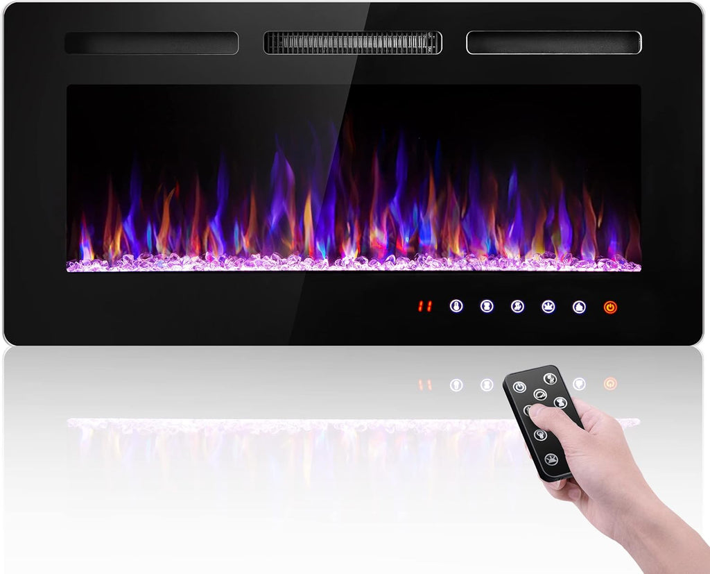 36 Inch Electric Fireplace Insert with Remote Control R931912