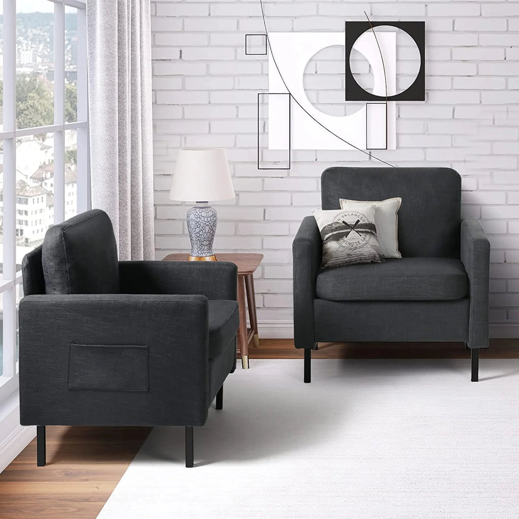 Dark Gray Upholstered Accent Chair H191